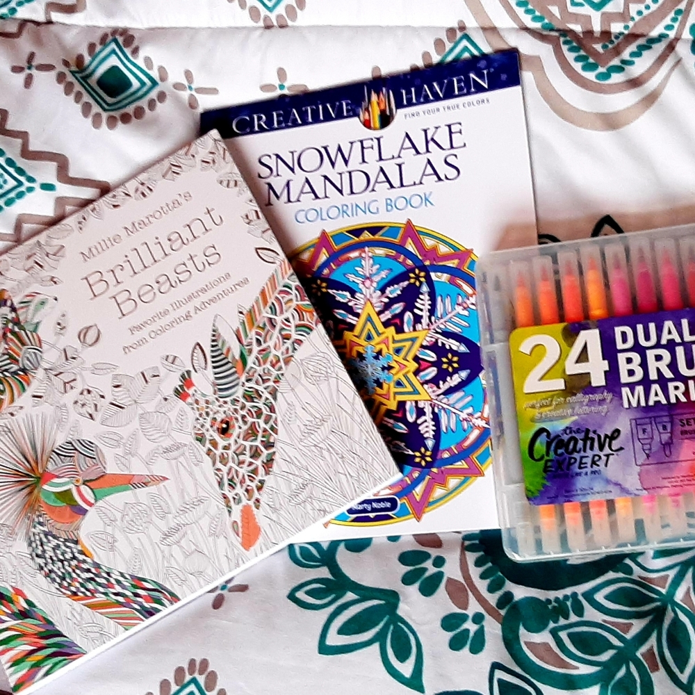 Adult coloring books with markers